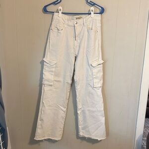Divided White Flare Cargo Jeans size 3/27